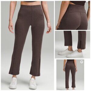Lululemon Ribbed Softstreme Zip High-Rise Cropped Pants 25in; Espresso size 6 NW